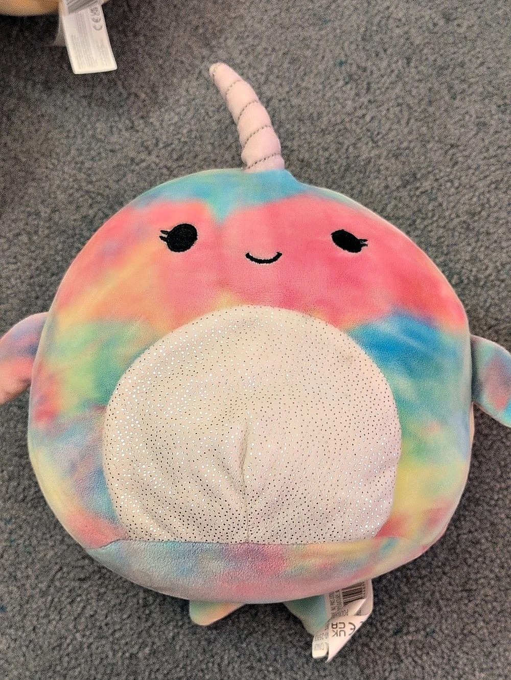Squishmallows Navina the Narwhal Tie-Dye Plush Toy